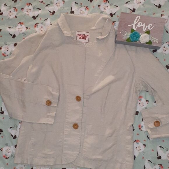 🤩 Guess Y2K‎ vintage tan jacket 🤩 2 for $20 - Picture 1 of 8